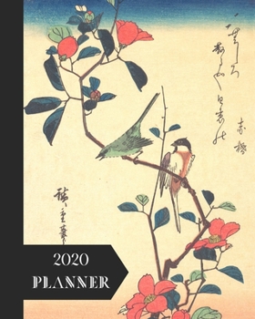 Paperback 2020 Planner: Japanese Themed: Pretty Classic Vintage Cover: Monthly & Weekly Planner Calendar With Dot Grid Pages: Great Gift For L Book