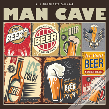 Calendar Man Cave 2021 Square Hopper Book