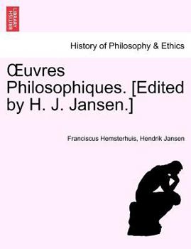 Paperback Uvres Philosophiques. [Edited by H. J. Jansen.] Tome Premier Book
