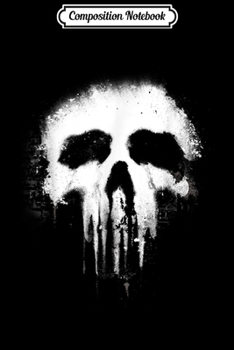 Paperback Composition Notebook: Marvel The Punisher Scary Grungy Skull Logo Graphic Journal/Notebook Blank Lined Ruled 6x9 100 Pages Book