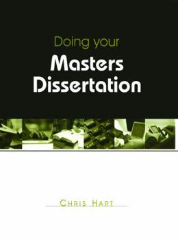 Paperback Doing Your Masters Dissertation Realizing Your Potential As a Social Scientist Book