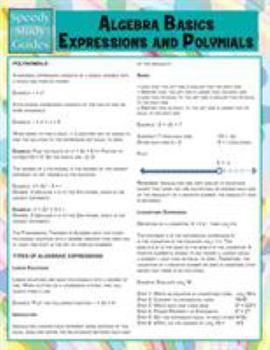 Paperback Algebra Basics, Expressions and Polymials (Speedy Study Guide) Book