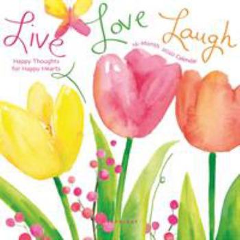 Calendar Graphique Live Love Laugh Mini Wall Calendar, 16-Month 2020 Wall Calendar with Colorful Illustrations by Betsey Cavallo, 3 Languages & Major Holidays, 2020 Calendar, 7" x 7" Book