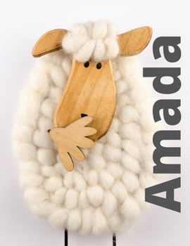 Amada: Checkered Notebook with Name for Girls and Women, XL 8.5"x 11", 120 Pages, Paperback