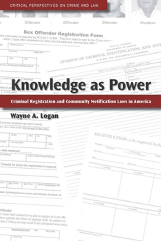 Hardcover Knowledge as Power: Criminal Registration and Community Notification Laws in America Book