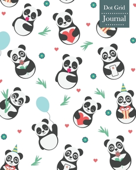 Dot Grid Journal: Notebook Planner with Cute Panda Themed Cover Design