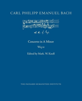 Paperback Concerto in A Minor, Wq 21 Book