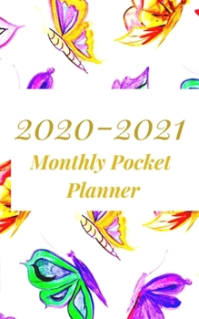 Paperback 2020-2021 Monthly Pocket Planner: A classic 2-year Monthly Small Purse Calendar Planner- January - December 2020-2021 Notebook Journal Diary For To do Book