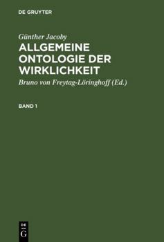 Hardcover Jacoby, Allg. Ontologie (1) [German] Book