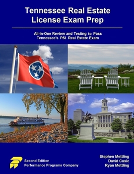 Paperback Tennessee Real Estate License Exam Prep: All-in-One Review and Testing to Pass Tennessee's PSI Real Estate Exam Book