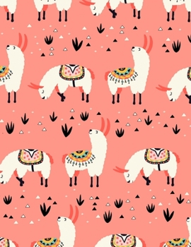 Paperback Graph Paper Notebook: Quad Ruled Graphing Paper, 200 Pages, White Llamas in Pink Desert (8.5x11) Book