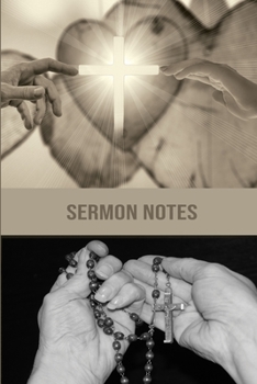 Paperback Sermon Notes: For Her Praying Hands Cross Sermon Journal Inner Reflection Gift for Christian Woman Book