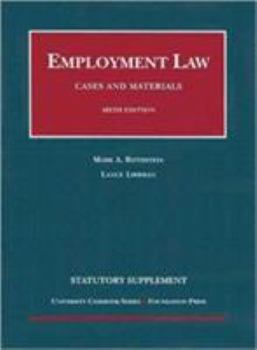 Paperback Employment Law Statutory Supplement to Cases and Materials Book