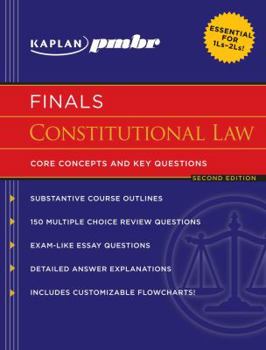 Paperback Kaplan PMBR Finals: Constitutional Law: Core Concepts and Key Questions Book