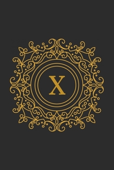 X: monogram initial Letter X - Personalized Initial Monogram Letter X  College Ruled Notebook - 6 x 9 inch Pocket Size: Cute Alphabet Vintage ...