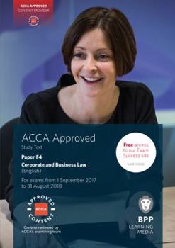 Paperback ACCA F4 Corporate and Business Law (English): Study Text Book