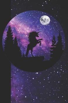 Unicorn and Dragon Journal; Notebook, diary, blank composition book in purple, black, fuchsia and pinks.: Lined paper for creative writing, RPG games,