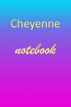 Cheyenne: Blank Notebook | Wide Ruled Lined Paper Notepad | Writing Pad Practice Journal | Custom Personalized First Name Initial C Blue Purple Gold ... Homeschool & University Organizer Daybook