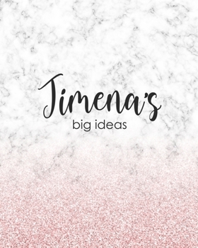 Paperback Jimena's Big Ideas: Personalized Notebook - 8x10 Lined Women's Journal Book
