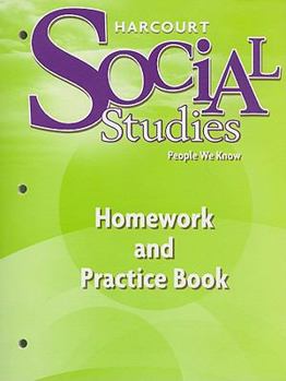 Paperback Harcourt Social Studies: Homework and Practice Book Student Edition Grade 2 Book
