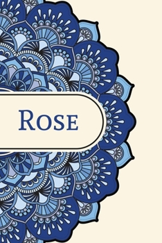 Mandala Notebook with Personalized Monogram Rose: A personalized monogram notebook just for you!