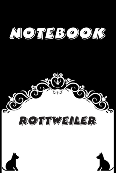 Paperback Rottweiler Notebook: Black and White notebook, Decorative Journal for Rottweiler Lover: Notebook /Journal Gift, Black and White,100 pages, Book