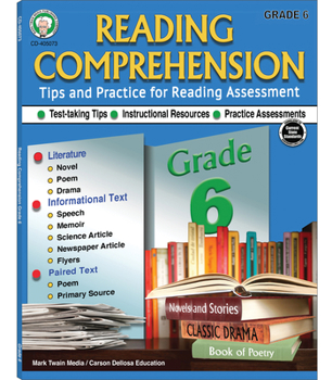 Paperback Reading Comprehension, Grade 6 Book