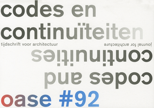 Paperback OASE 92: Codes and Continuities Book