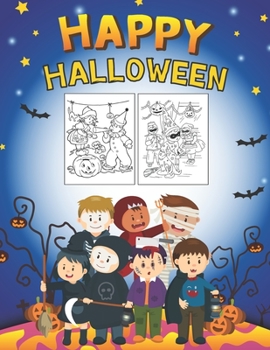 Paperback Happy Halloween: Coloring Book For Kids (Volume 1) Book