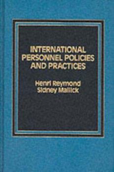 Hardcover International personnel policies and practices Book