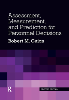 Paperback Assessment, Measurement, and Prediction for Personnel Decisions Book