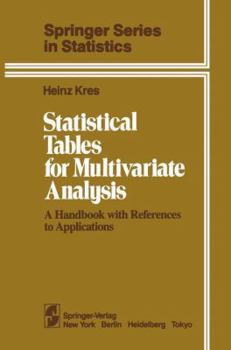 Paperback Statistical Tables for Multivariate Analysis: A Handbook with References to Applications Book