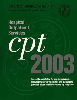 Paperback Cpt 2003 for Hospital Outpatient Services Book