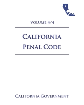 Paperback California Penal Code [PEN] 2021 Volume 4/4 Book