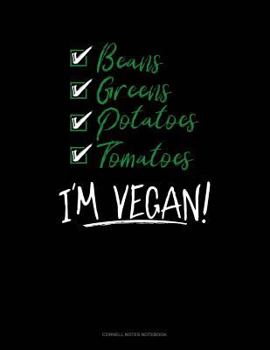Paperback I'm Vegan!: Cornell Notes Notebook Book