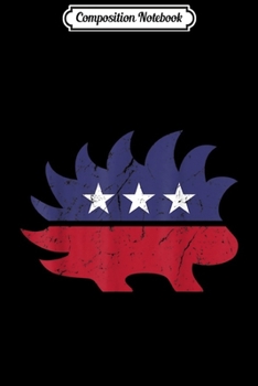 Composition Notebook: Distressed Libertarian Porcupine Party Logo  Journal/Notebook Blank Lined Ruled 6x9 100 Pages