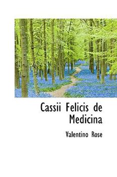 Paperback Cassii Felicis de Medicina Book