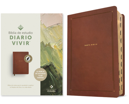 Biblia de Estudio del Diario Vivir Ntv (Sentipiel, Café Rústico, Índice, Letra Roja)