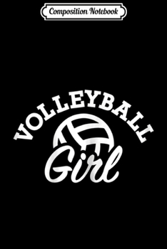 Paperback Composition Notebook: Volleyball girl Journal/Notebook Blank Lined Ruled 6x9 100 Pages Book