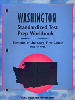 Paperback Washington Standardized Test Prep Workbook: Elements of Literature, First Course Book