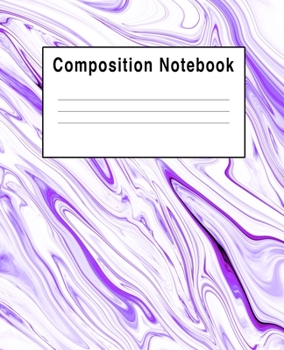 Composition Notebook: Purple White Abstract Swirls