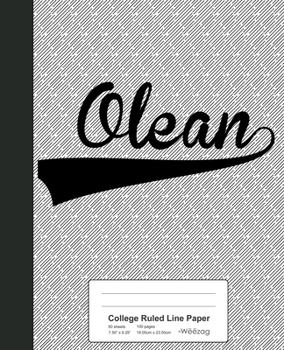 Paperback College Ruled Line Paper: OLEAN Notebook Book