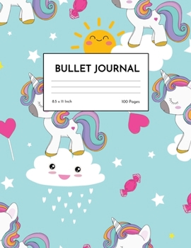 Bullet Journal: Simple Unicorn Dot Grid Notebook - Dotted Note Pad for Kids, Girls, Teens, Tweens, Women - Gifts for Birthday and Christmas | Design 98840