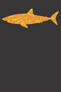 Paperback Notebook: White Tiger Shark Halloween Party Pumpkin Pattern Gift Dot Grid Dotted 6x9 120 Pages Book