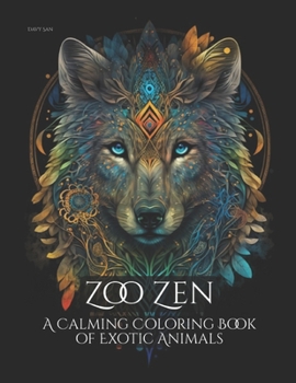 Paperback Zoo Zen: A Calming Coloring Book of Exotic Animals Book