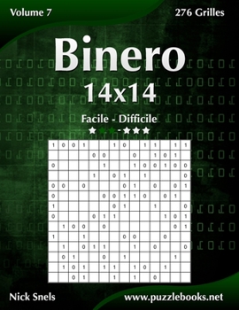 Paperback Binero 14x14 - Facile à Difficile - Volume 7 - 276 Grilles [French] Book