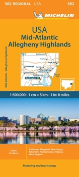 Loose Leaf Michelin Usa: Mid-Atlantic, Allegheny Highlands Map 582 Book