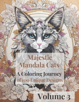 Paperback Majestic Mandala Cats: A Coloring Journey Book