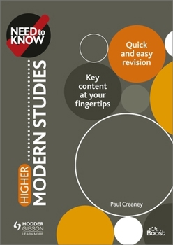 Paperback Need to Know: Higher Modern Studies Book