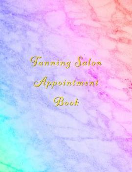 Paperback Tanning Salon Appointment Book: Classy Multi coloured marble client schedule organiser With weekly and hourly time slots broken into 15 minute chunks. Book